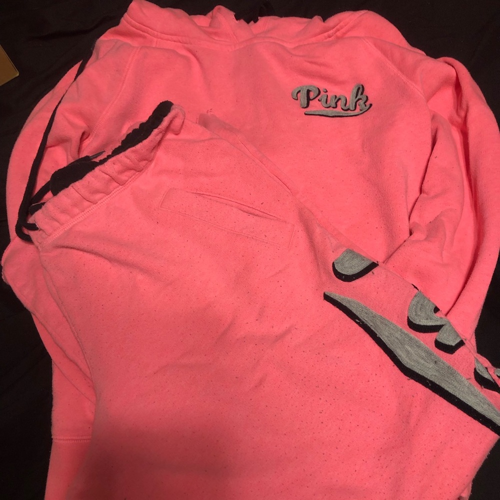 Matching pink sweatsuit